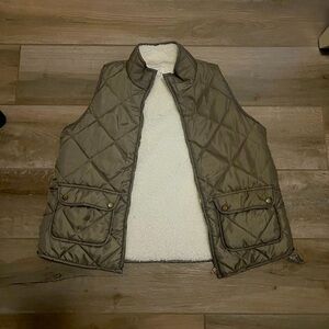 Grey cozy vest